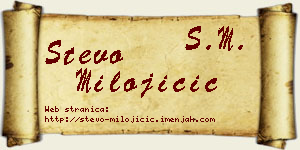 Stevo Milojičić vizit kartica